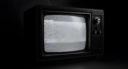 Vintage old television set with blank screenVintage old television set with blank screen
