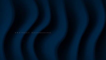 Dark blue abstract background with wave like design.
