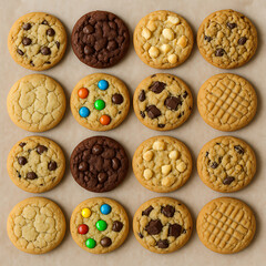 Assortment of Tasty Cookies A Delicious Variety of Baked Treats