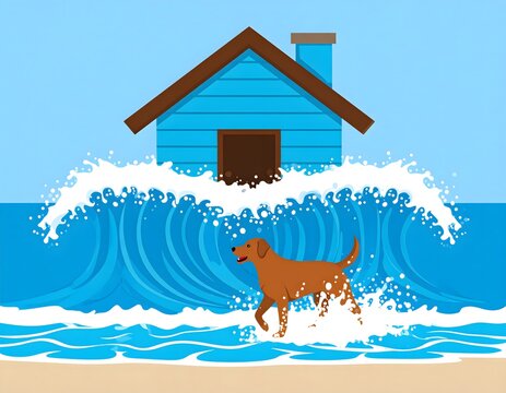 Coastal Home Flooding and Pet in Natural Disaster