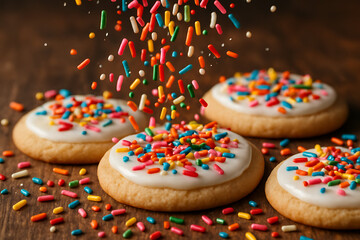 Delicious Sugar Cookies with Rainbow Sprinkles A Sweet Treat for Any Occasion