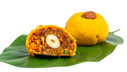  Premium chewing betel nut duo with cultural presentation, isolated on transparent background