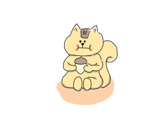 木の実を食べるリス