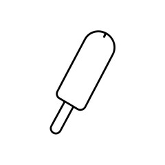 Outline drawing of popsicle treat on transparent background
