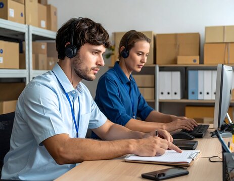 Customer Service Representatives at Work