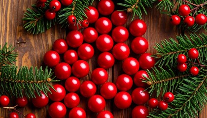 Fototapeta premium Festive red and green arrangement