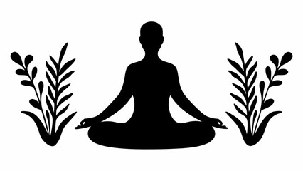 yoga silhouette vector