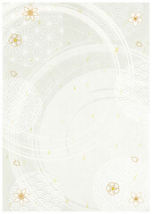 和柄と和紙背景