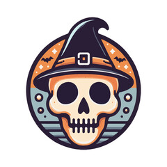 Halloween skull illustration design