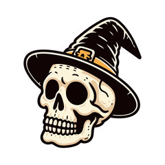 Halloween skull illustration design