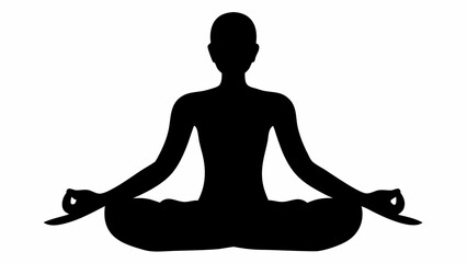 yoga silhouette vector