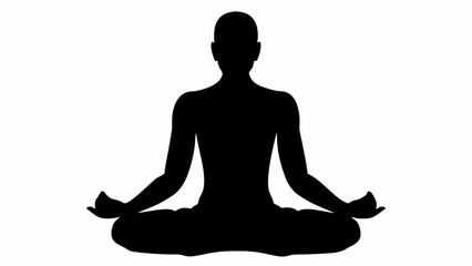 silhouette of a yoga pose