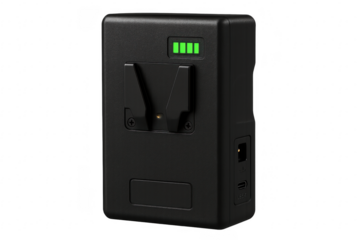 V mount battery pack indicating full charge and power