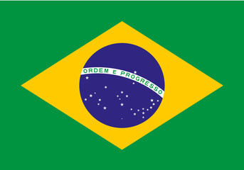 Fototapeta premium Brazil flag sign.Brazil flag vector illustration