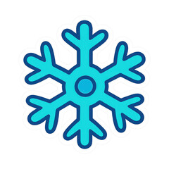 Fototapeta premium PNG Blue snowflake icon illustration.