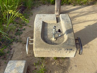 明石の公園の水飲み場
