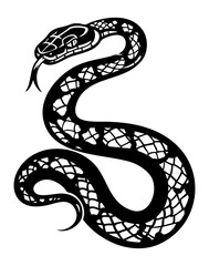 Fototapeta premium PNG Snake illustration reptile tattoo.