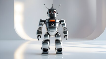Digital AI Robot Head – Cyberpunk Futuristic Art