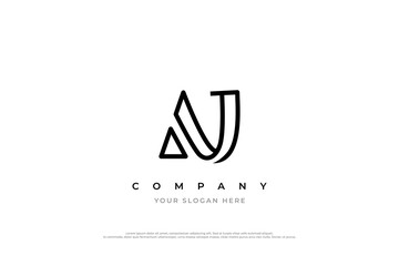 Modern Elegant AJ Monogram Logo Design