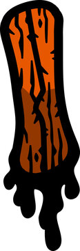 Halloween Spooky Wood Textured Alphabet I