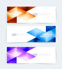 Fototapeta premium Geometric banner design with Vector presentation template.