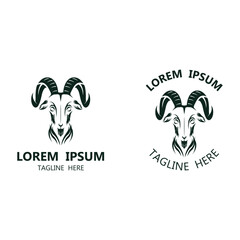 Goat Logo Template vector icon