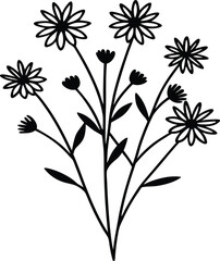 set of vector flowers