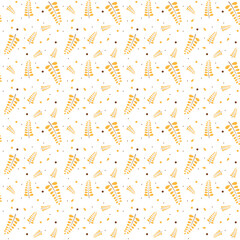 Minimal acacia leaves seamless pattern for eco branding, gift wrap, and fabric design