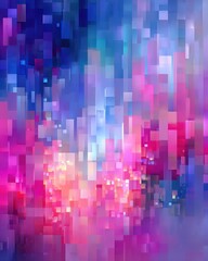 Colorful pixelated abstract background in vibrant pink and blue tones