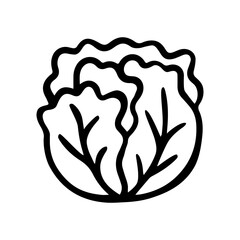 Cabbage doodle vector icon