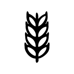 Wheat doodle vector icon
