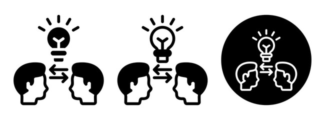 Idea Exchange Icon Collection Glyph & Mixed Style