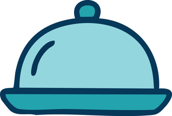 Obraz premium A simple cartoon illustration of a covered dish.