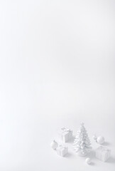 クリスマス　白のデザイン（生成AI　Generated Image）	