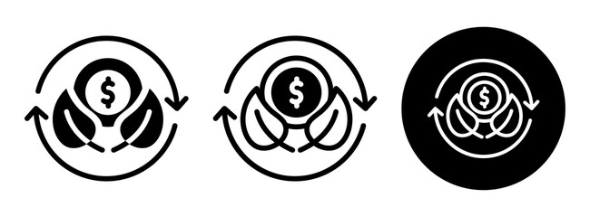 Economic Sustainability Icon Collection Glyph & Mixed Style