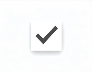 Simple checkmark icon on white square