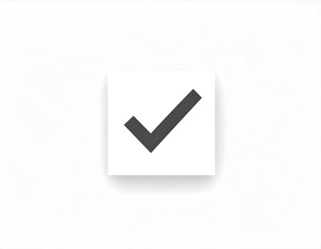 Simple checkmark icon on white square