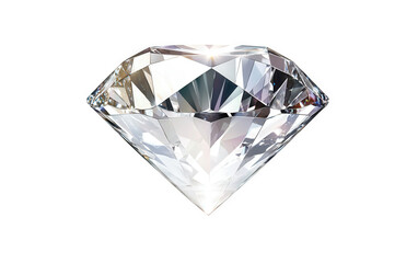 A dazzling diamond isolated on transparent background, showcasing its brilliant facets and exquisite cut, reflecting light and radiating elegance, a symbol of luxury and timeless beauty