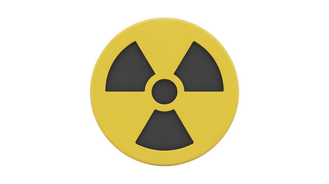 Nuclear Radiation Warning Sign: A striking yellow sign, emblazoned with the ominous trefoil symbol, serves as a stark visual alert of potential radiation hazards, symbolizing caution and danger.