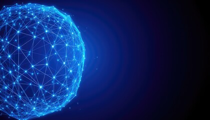 Obraz premium Complex Interconnected Network Globe A Densely Connected Sphere Representing Global Communications and Technological Connectivity