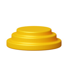 Gold Podium 3D Render