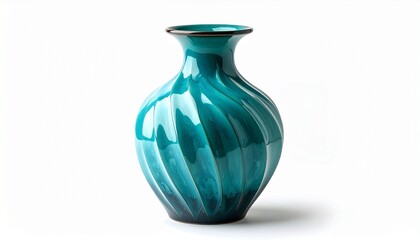 blue vase isolated on white