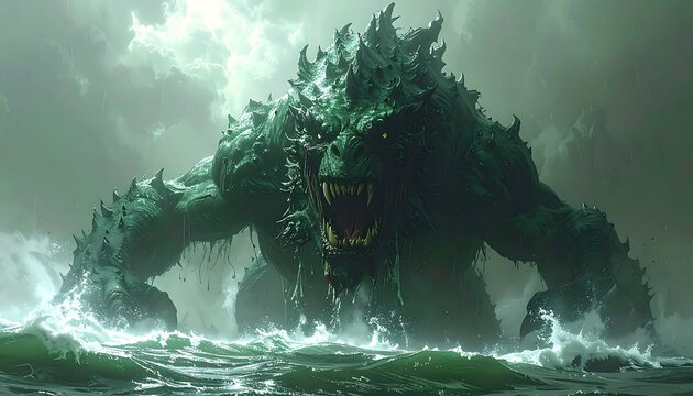 A Colossal Sea Monster Rises from the Ocean, Threatening All Life