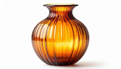 orange vase isolated on white