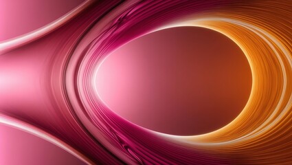 Abstract glassy combination of pink and orange gradient wave background