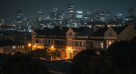 night view of the city of vilnius