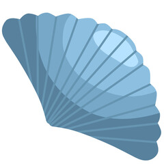 Blue seashell illustration with smooth design