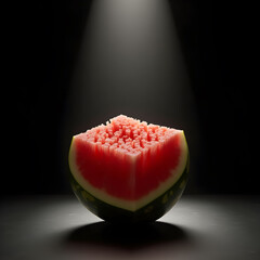 watermelon on a black background