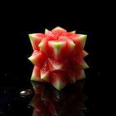 watermelon on a black background