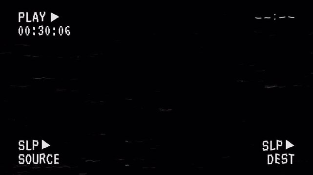 Vhs tape playing vintage animation Overlay 4K 